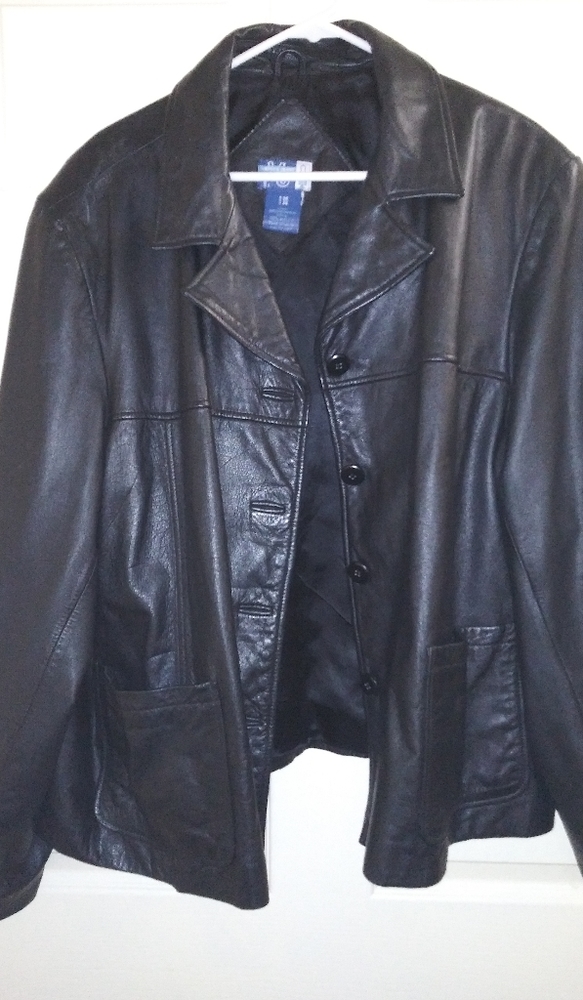 Black leather jacket